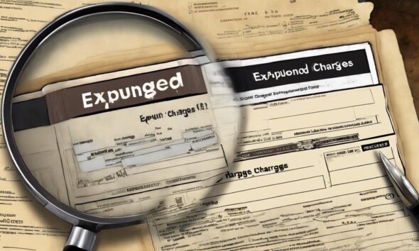 expunged charges on background