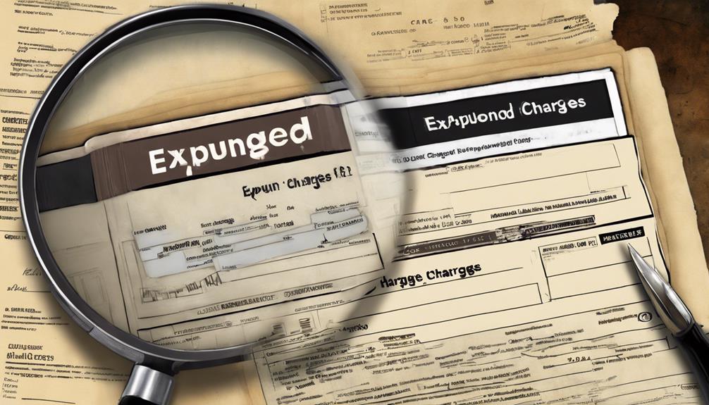 expunged charges on background