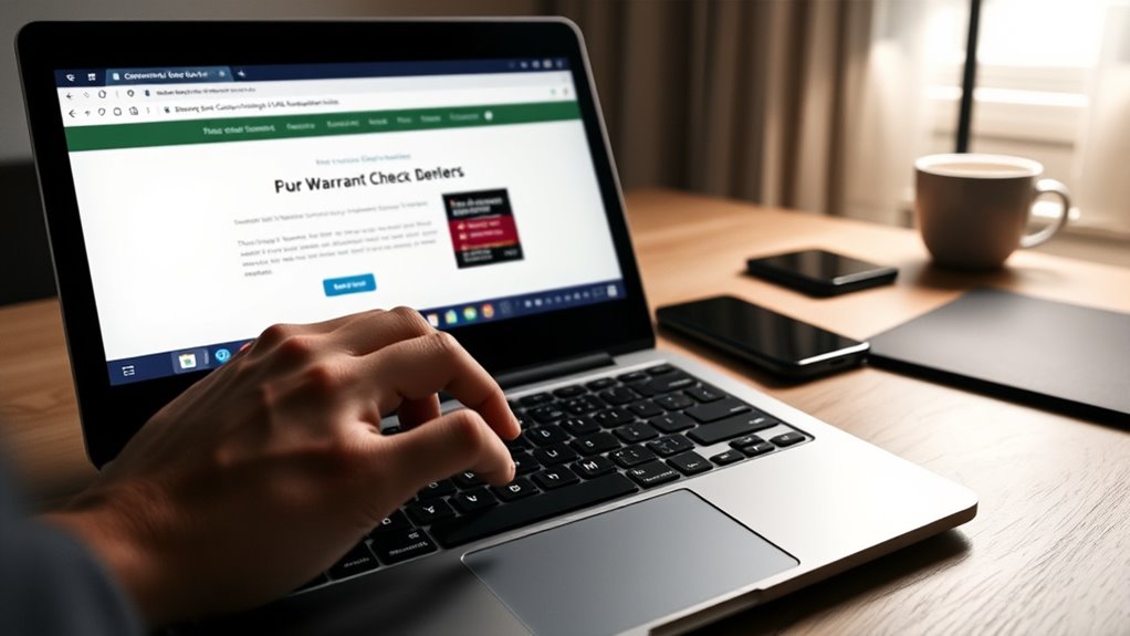 discreet online warrant search