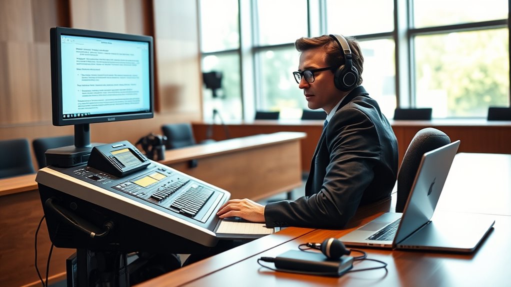 combining stenography and digital transcription