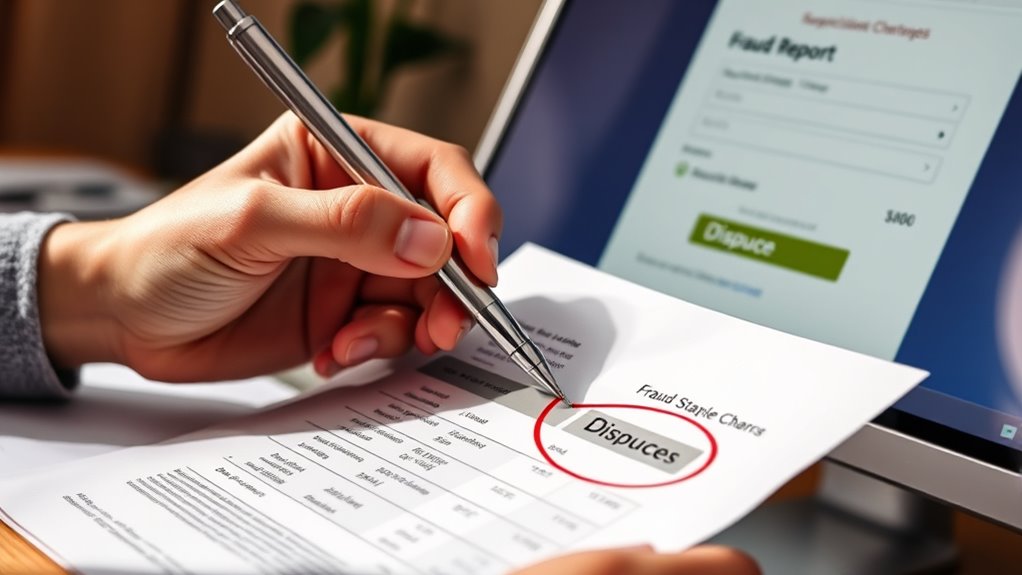 dispute charges monitor reports