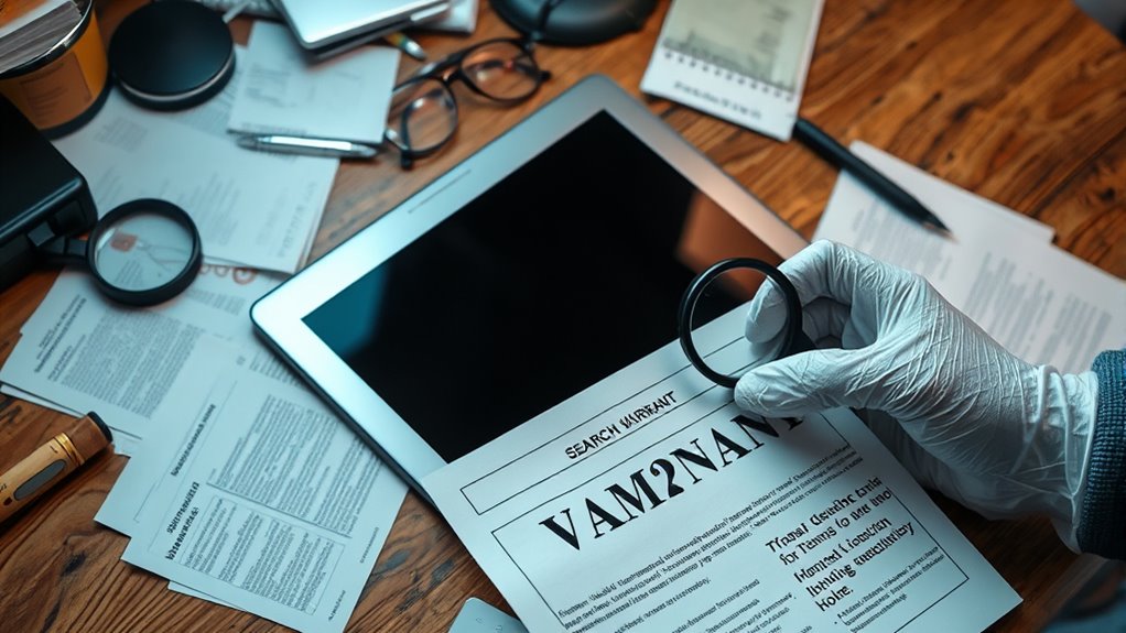 electronic device search warrants