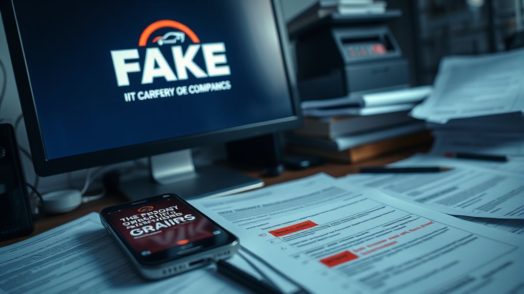 fake emails and companies