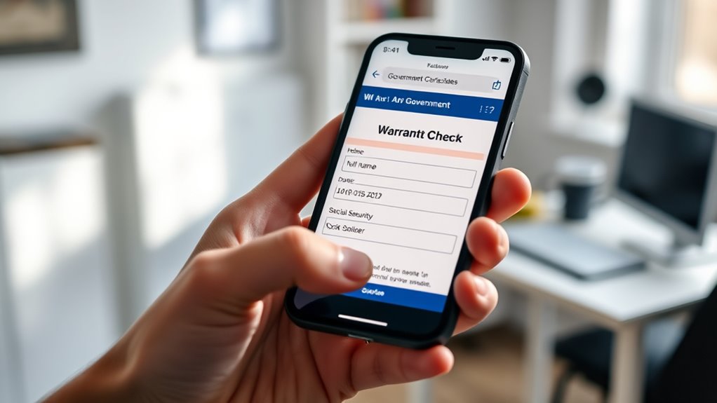 personal info needed for warrant