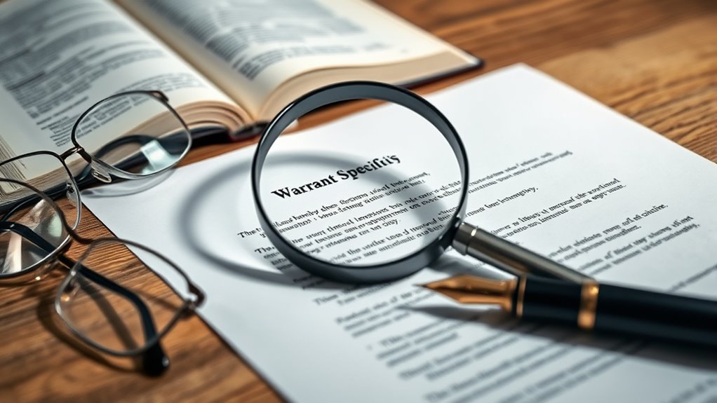 precise warrant description requirements