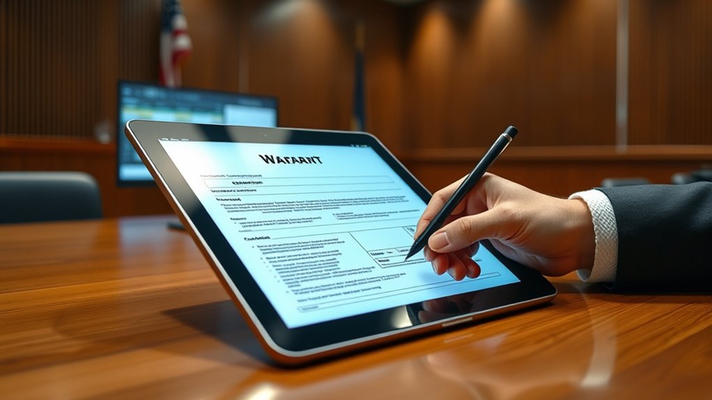 rapid secure e warrant processing