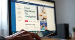 searching court website information