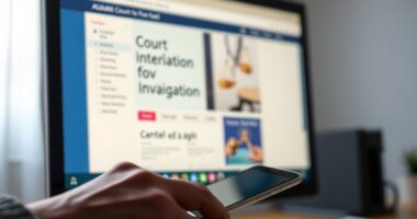 searching court website information