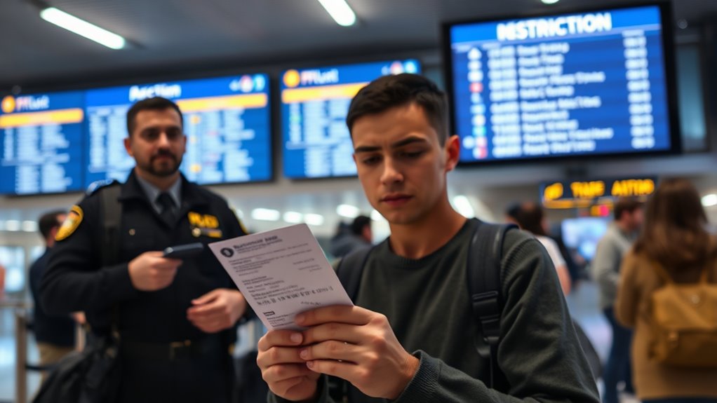 travel restrictions due to warrants