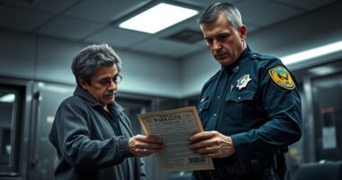 turning in arrest warrant