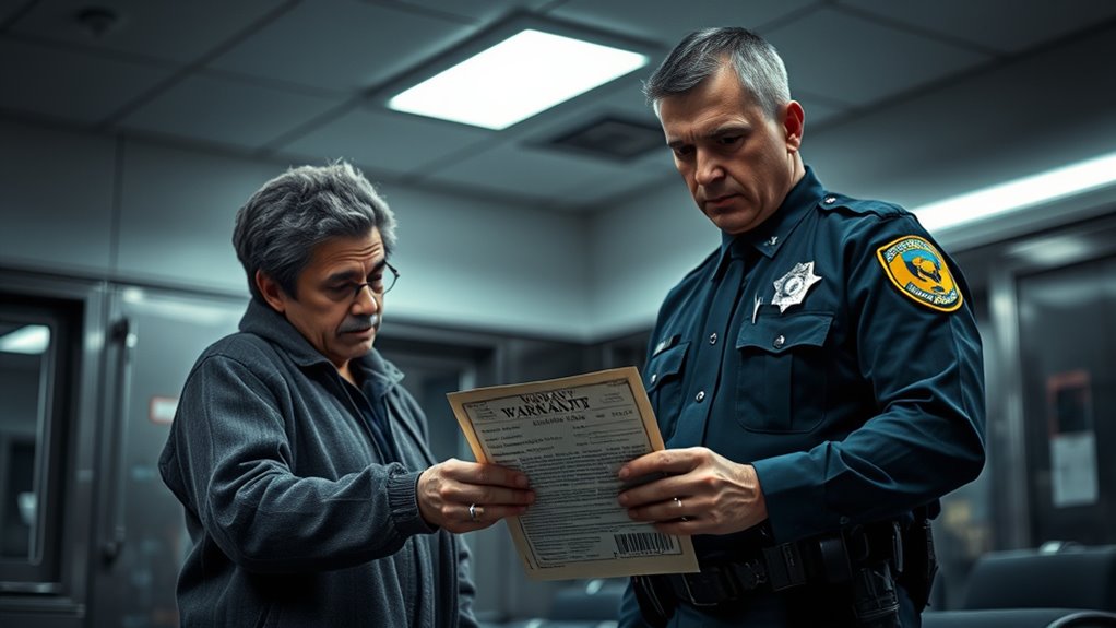 turning in arrest warrant