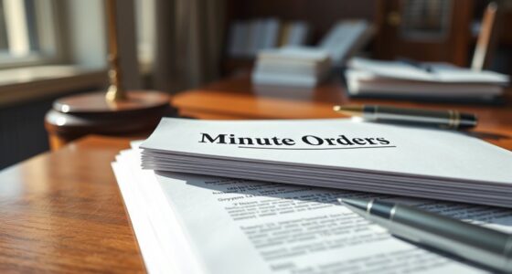understanding and securing minute orders