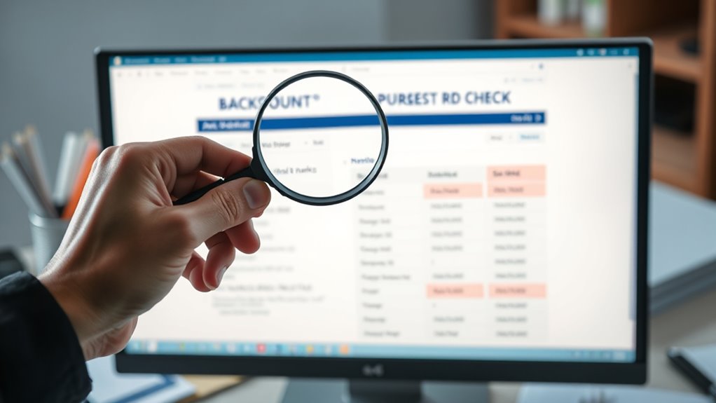 verify background report details