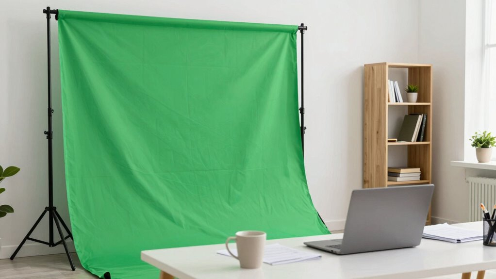 green screen enhances professional video