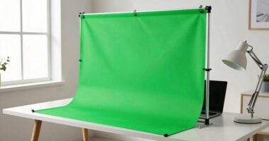 home office green screen