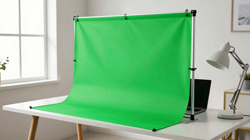 home office green screen