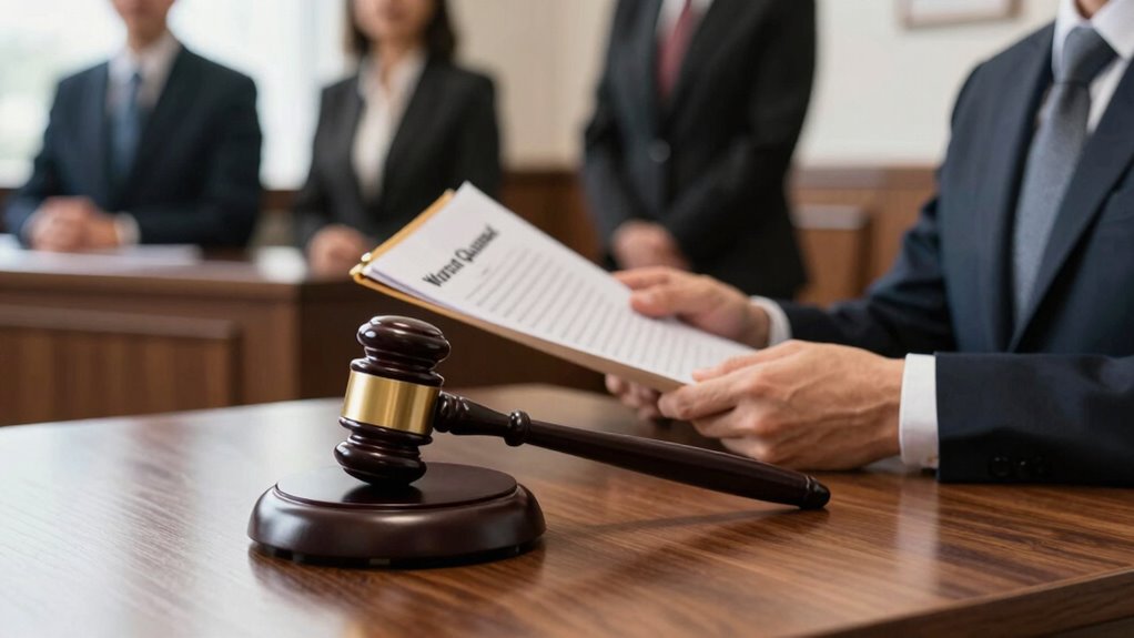 warrant invalidation halts proceedings