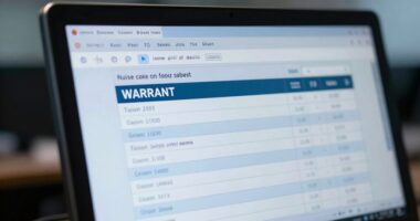 warrant registration in database