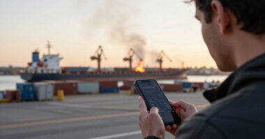 Ukrainian Drone Attack On Russian Port City Kills Four. Fire Reported At Port.